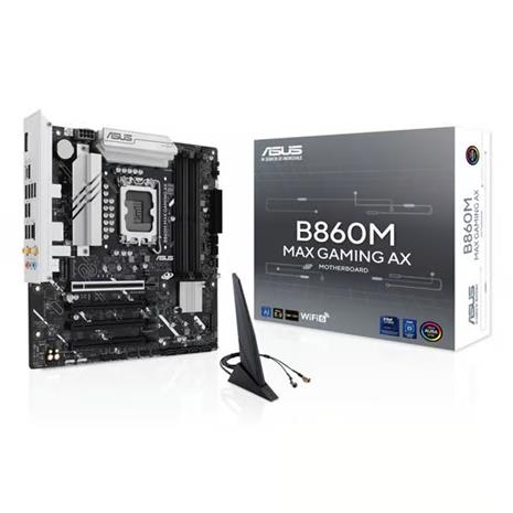 ASUS B860M MAX GAMING AX Emolevy - Intel B860 - Intel LGA1851 socket - DDR5 RAM - Micro-ATX