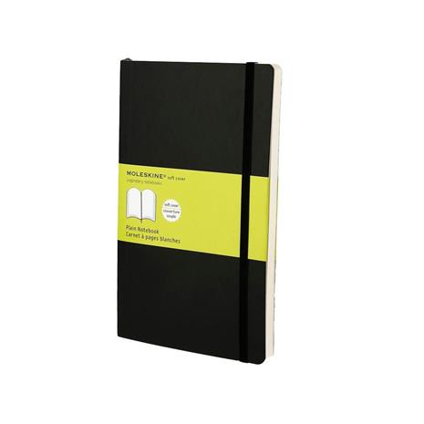 Moleskine Soft Large Plain Notebook -muistikirja, musta