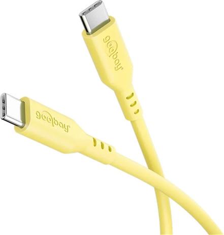 Pro USB-C <-> USB-C - PD 60W - 1.5m - Keltainen - USB-kaapeli