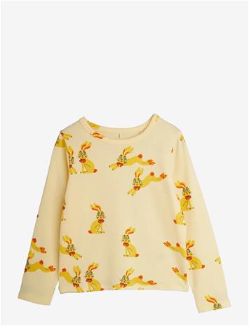 MINI RODINI Rabbits Aop Ls Tee - YELLOW - 68/74