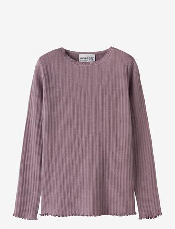 NAME IT Nkfwossa Wo/Si Rib Ls Top - TOADSTOOL - 122-128