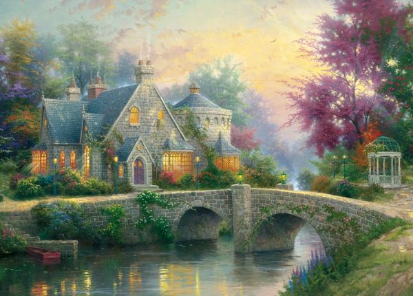 Adlibris Lamplight Manor Thomas Kinkade Palapeli 3000 palaa Schmidt