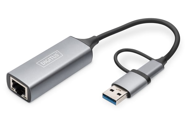 Digitus 2.5G USB-C/USB to RJ45 Ethernet Adapter