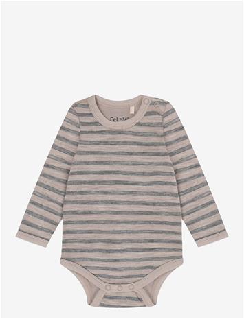 CELAVI Body Ls - Yd Stripe - QUIET SHADE - 80