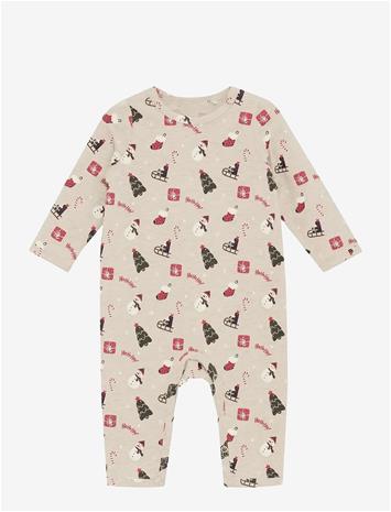 MINYMO Suit Ls Aop - BEIGE MELANGE - 86