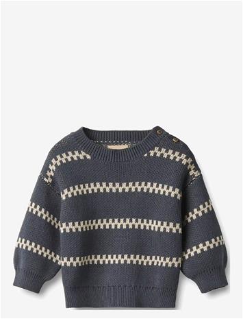 WHEAT Jacquard Pullover Harlow - GREYBLUE - 68