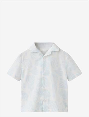 MANGO Printed Short-Sleeved Shirt - WHITE - 86