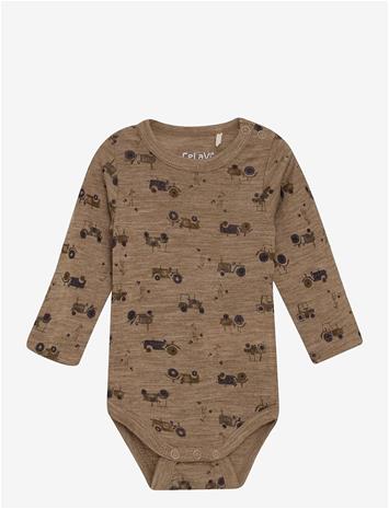 CELAVI Body Ls - Aop - COCOA CREME - 60