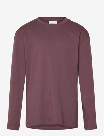 ENKEL STUDIO Basic O-Neck Tee L/S - BERRY RED - 128 – kuva 2/2