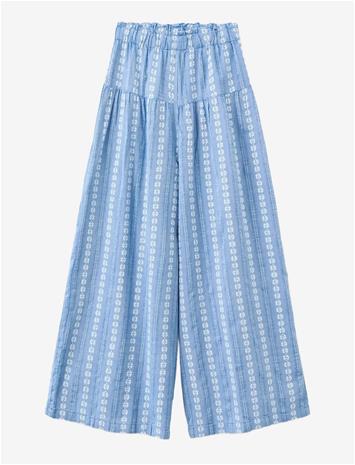 MANGO Printed Culotte Trousers - MEDIUM BLUE - 128