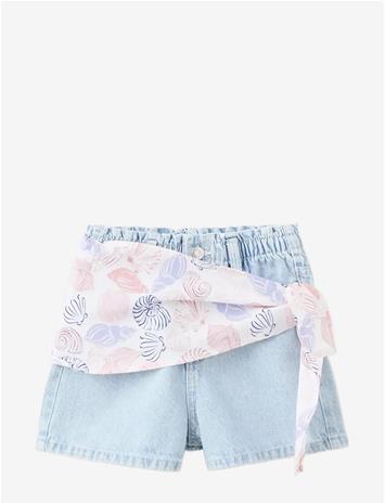 MANGO Scarf Detail Multi-Position Shorts - OPEN BLUE - 128 – kuva 2/2