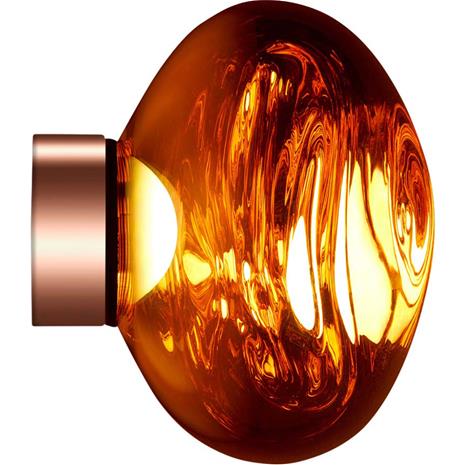 Tom Dixon Melt Surface mini seinävalaisin LED 30 cm Kupari