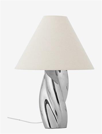 Bloomingville - Silva Table Lamp - Silver - Stoneware