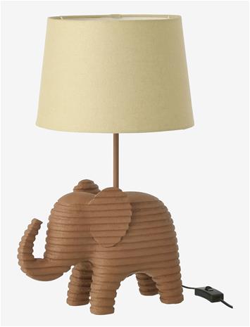 J-Line Table Lamp Striped Polyresin Brown - Brown - ONE SIZE