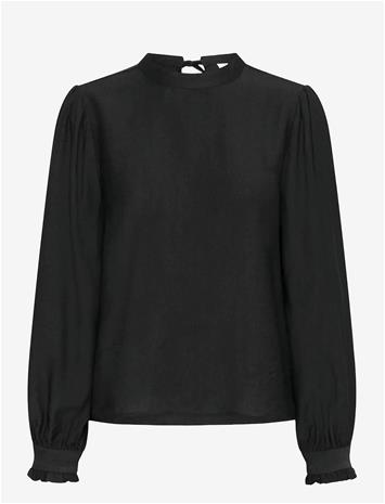 KAFFE Karea Solid Blouse - BLACK DEEP CC - 42