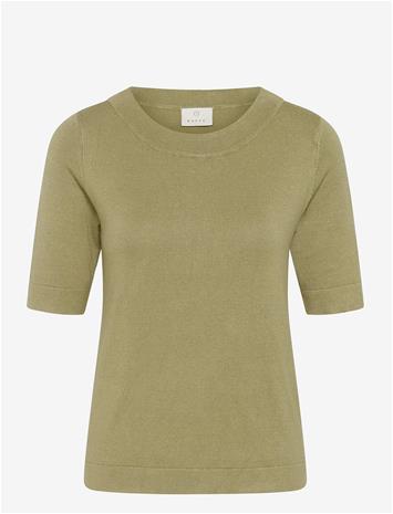 KAFFE Kalizza Boatneck Solid Pullover - ALOE - M