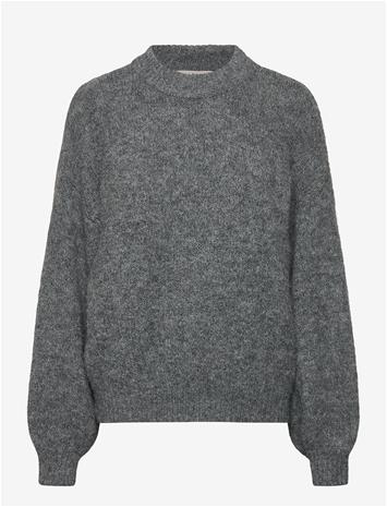 A-VIEW Patrisia Solid Knit Pullover - MEDIUM GREY MELANGE - XS