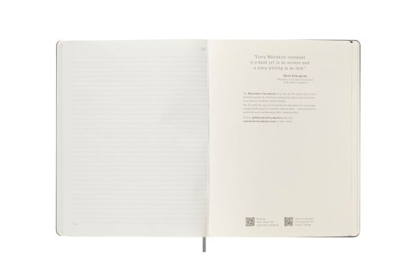 Smart Notesbog Hard Linjeret XL Musta