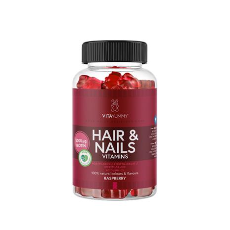 Hår & Naglar Hallon 60 Gummies