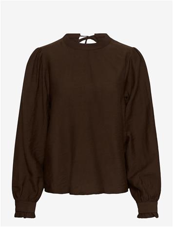 KAFFE Karea Solid Blouse - COFFEE BEAN CC - 40
