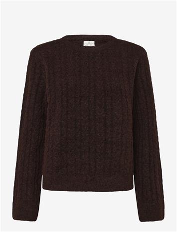 KAFFE Kamelanie Pullover - COFFEE BEAN MELANGE - M