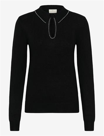 KAFFE Kajada Polo Pullover - BLACK DEEP - M