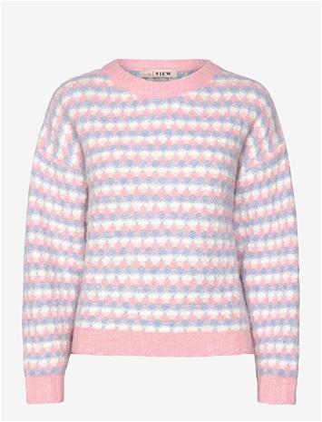 A-VIEW Sassi Knit Pullover - ROSE/BLUE - 40 – kuva 3/3