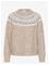 KAFFE Kaberta Pullover - BEIGE MEL. -GREY/CHALK PATTERN - M – kuva 2