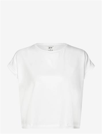 AIM´N Soft Basic Roll Sleeve Top - WHITE - S