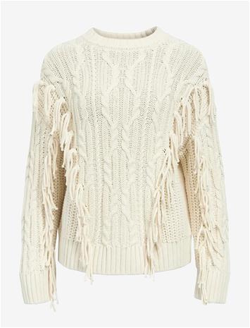OBJECT Objamanda L/S Lo Pullover E Au 25 - WHITE SAND - L – kuva 3/3