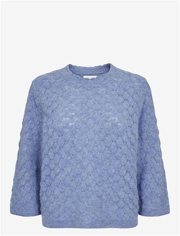 Nä?MPH Nuriette Leaf Pointelle Pullover - HYDRANGEA - S