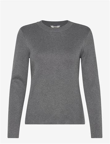 OBJECT Objester Sli L/S Knit Pullover Noos - MEDIUM GREY MELANGE - S