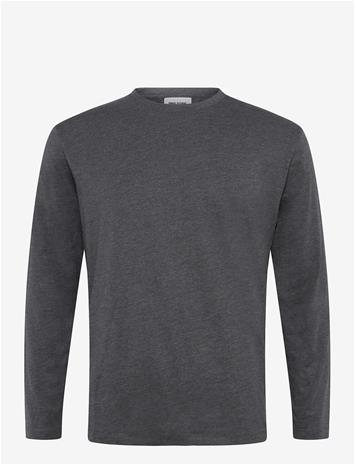 ENKEL STUDIO Basic O-Neck Tee L/S - DK GREY - M