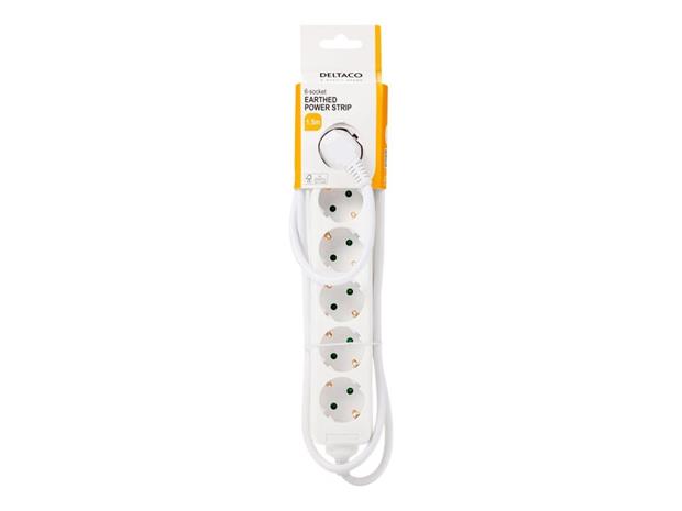 Deltaco GT-0600 Power Strip - 1.5 m
