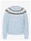 KAFFE Kaberta Pullover - BLUE MEL. -GREY/CHALK PATTERN - M – kuva 2