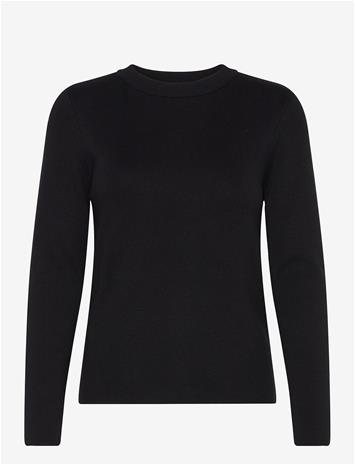 OBJECT Objester Sli L/S Knit Pullover Noos - BLACK - L – kuva 3/3