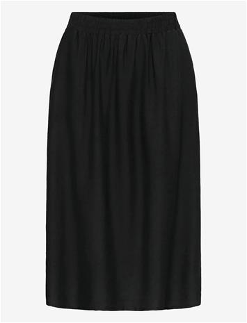 KAFFE Karea Solid Skirt - BLACK DEEP CC - 36