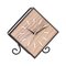 Seinäkello 1 x AA-paristo 21,5 x 22 cm beige/musta – kuva 1