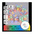 Aigostar - LED-jouluvalosarja ulkokäyttöön, 50 LED, 8 toimintoa, 3xAA, 5,3 m, IP44, monivärinen