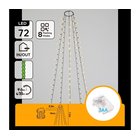 Aigostar - LED Ulkokäyttöinen jouluvalosarja 72xLED/8 toimintoa 3xAA 1,2m IP44 lämmin valkoinen