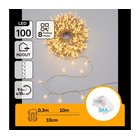 Aigostar - LED ulkoinen jouluvaloketju 100xLED/8 toimintoa 3xAA 10,3m IP44 lämmin valkoinen