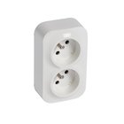 Legrand - Seinäasennettava kaksoispistorasia kotikäyttöön FORIX 250V valkoinen