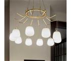 Ideal Lux - LED-kattokruunu johdossa KAROUSEL 10xG9/3W/230V halkaisija 82,5 cm messinki