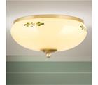 Orion DL 7-673 - Kattovalaisin LANDHAUS 2xE27/60W/230V, halkaisija 28 cm, messinki/beige