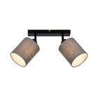 Briloner 2078-024 - Kohdevalo SPOTLIGHT 2xE27/25W/230V harmaa/musta