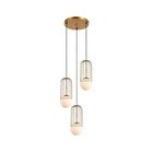 ITALUX MDM-3939/3 GD - Kattokruunu johdossa MATTY 3xE27/40W/230V kulta