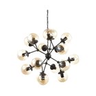 Ideal Lux - Kattokruunu ketjussa KEPLER 18xE27/42W/230V halkaisija 69 cm musta
