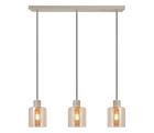 Brilliant - Riippuvalaisin kaapelilla LYSKA 3xE27/20W/230V kerma/savunbeige