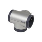 Legrand 049439-Pistokkeen jakaja pyörivä 2Z Tyyppi E + USB-A + USB-C hopea/musta, Sähkötarvikkeet