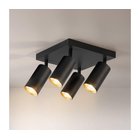 BRILAGI - Spottivalaisin SELE SQUARE 4xGU10/30W/230V musta/kultainen